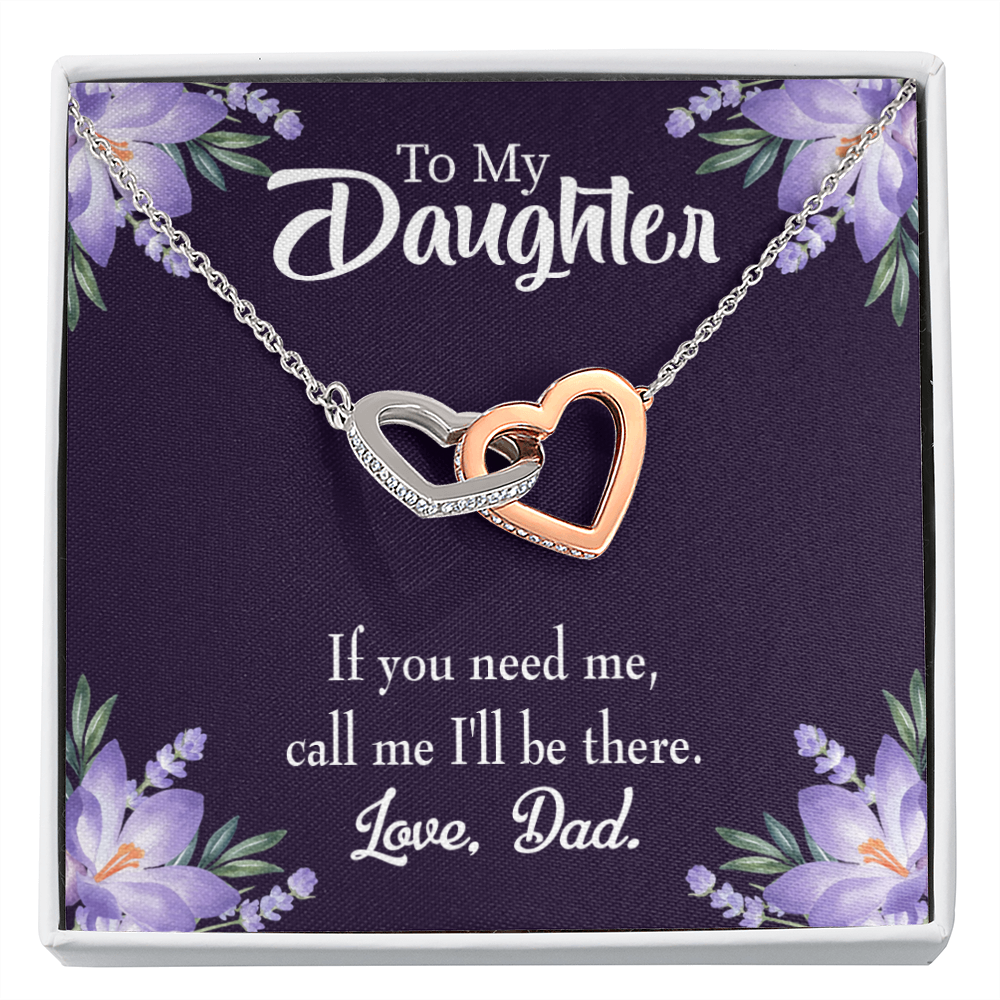 To My Daughter Dad Will be There Inseparable Necklace-Express Your Love Gifts