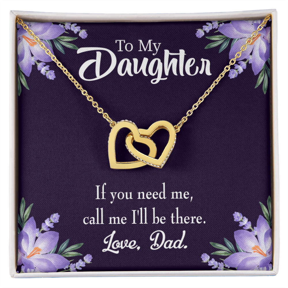 To My Daughter Dad Will be There Inseparable Necklace-Express Your Love Gifts