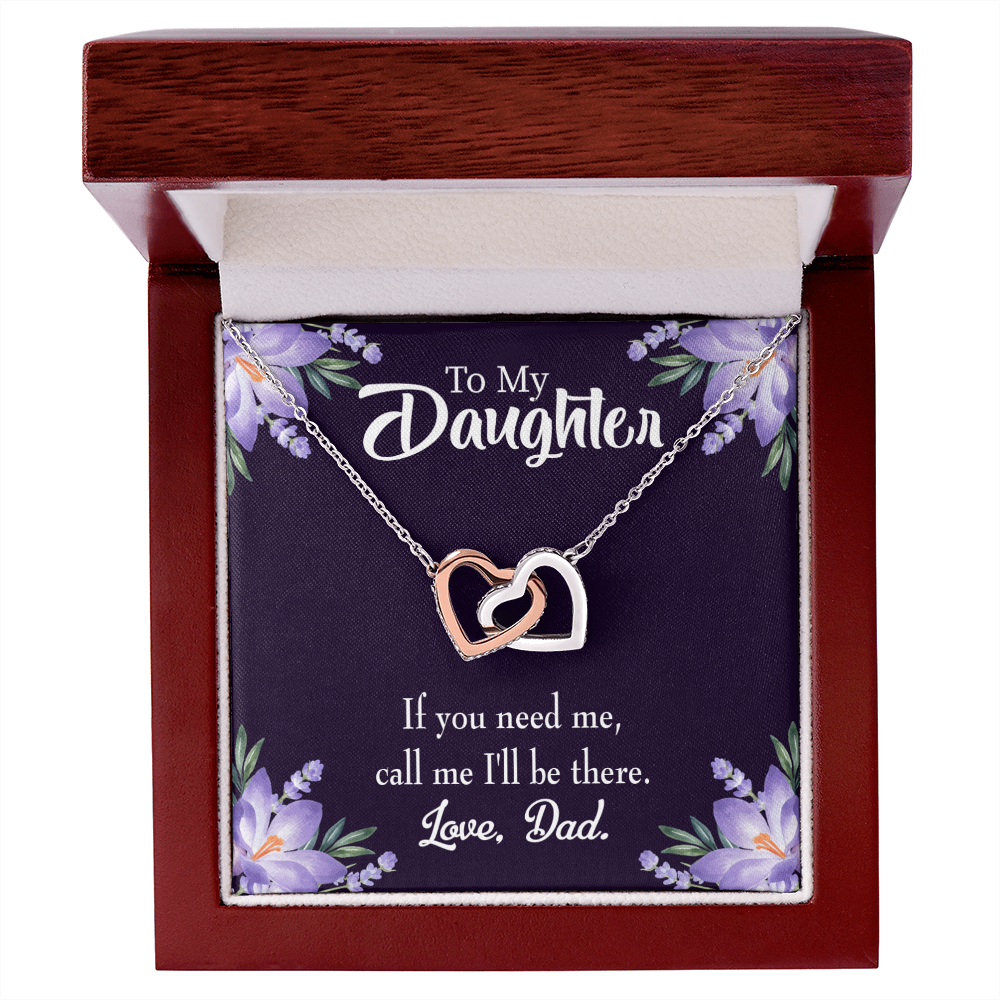 To My Daughter Dad Will be There Inseparable Necklace-Express Your Love Gifts