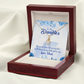 To My Daughter Daddy's Little Girl Alluring Ribbon Necklace Message Card-Express Your Love Gifts