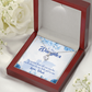 To My Daughter Daddy's Little Girl Alluring Ribbon Necklace Message Card-Express Your Love Gifts