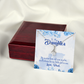 To My Daughter Daddy's Little Girl Alluring Ribbon Necklace Message Card-Express Your Love Gifts