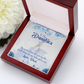 To My Daughter Daddy's Little Girl Alluring Ribbon Necklace Message Card-Express Your Love Gifts