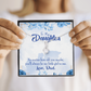 To My Daughter Daddy's Little Girl Alluring Ribbon Necklace Message Card-Express Your Love Gifts
