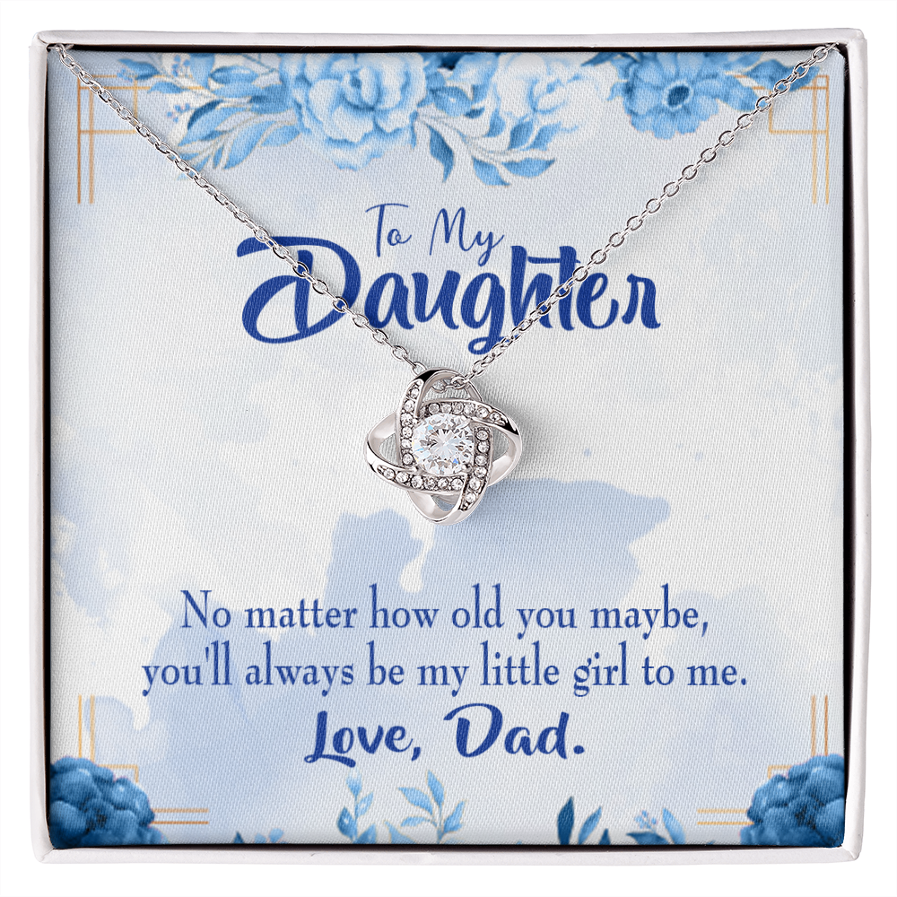 To My Daughter Daddy's Little Girl Infinity Knot Necklace Message Card-Express Your Love Gifts