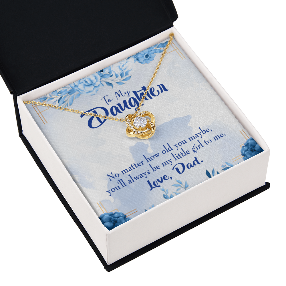 To My Daughter Daddy's Little Girl Infinity Knot Necklace Message Card-Express Your Love Gifts