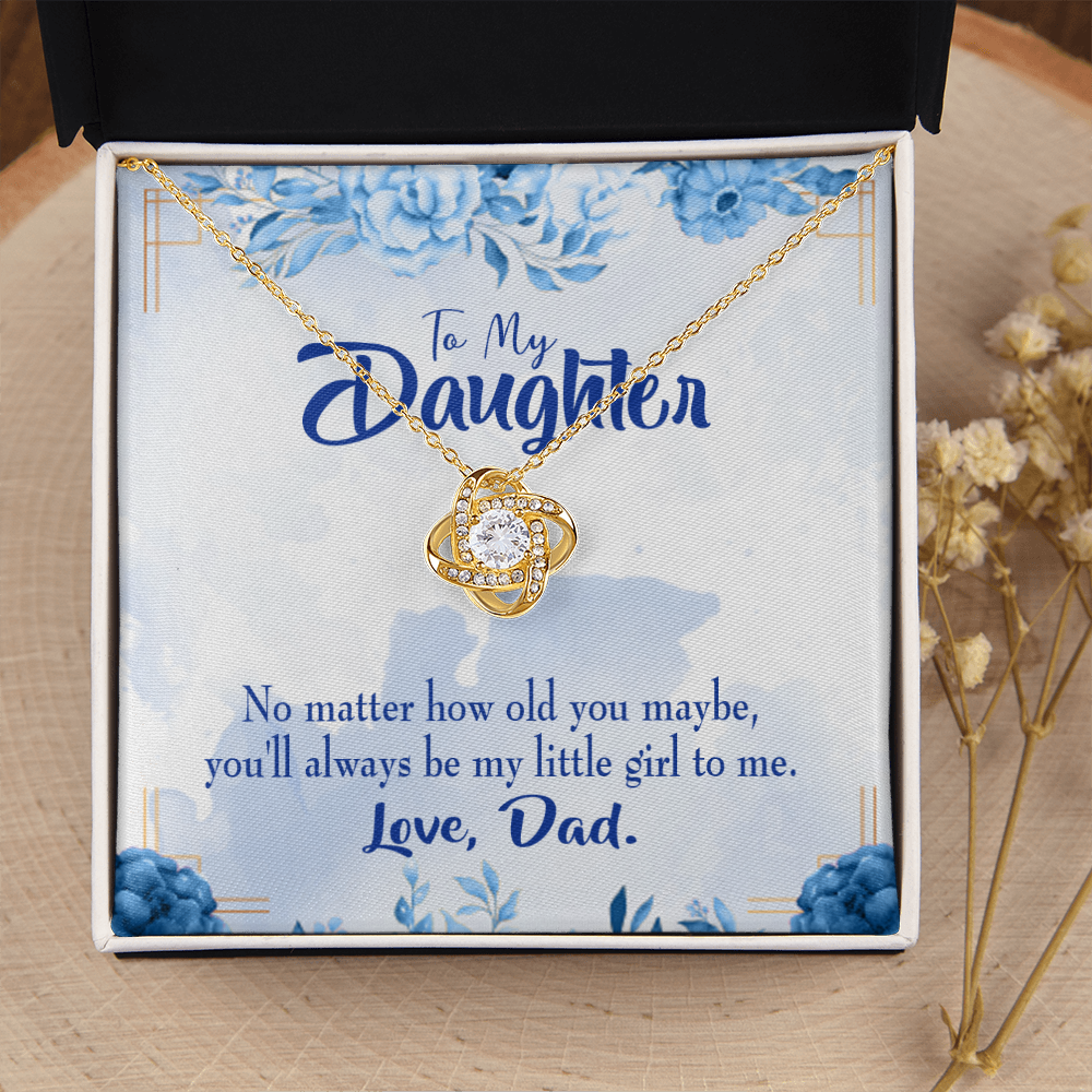 To My Daughter Daddy's Little Girl Infinity Knot Necklace Message Card-Express Your Love Gifts