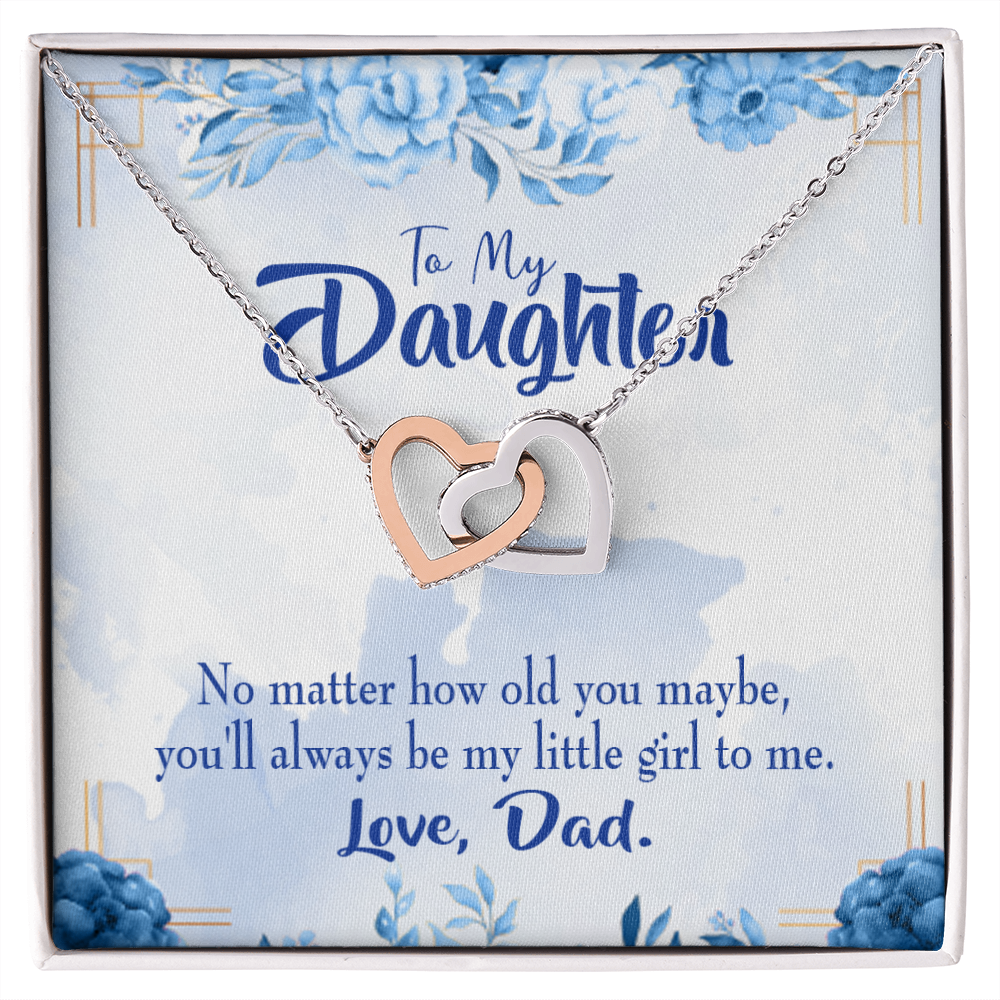 To My Daughter Daddy's Little Girl Inseparable Necklace-Express Your Love Gifts