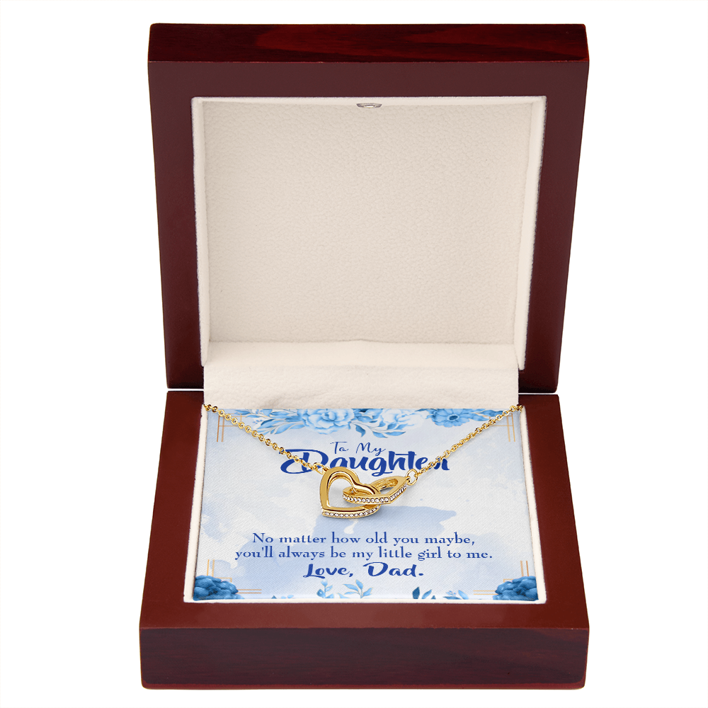 To My Daughter Daddy's Little Girl Inseparable Necklace-Express Your Love Gifts