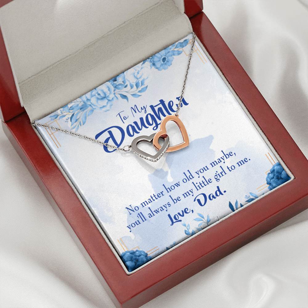 To My Daughter Daddy's Little Girl Inseparable Necklace-Express Your Love Gifts