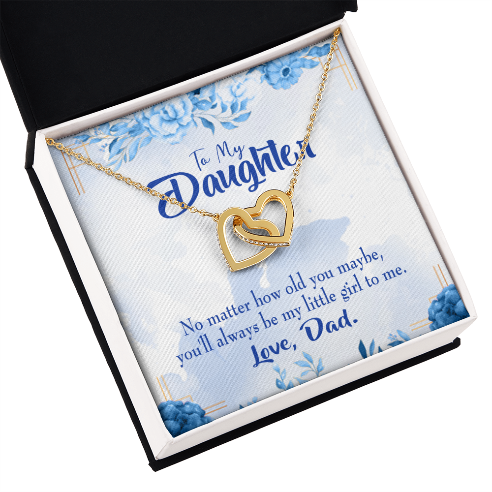 To My Daughter Daddy's Little Girl Inseparable Necklace-Express Your Love Gifts