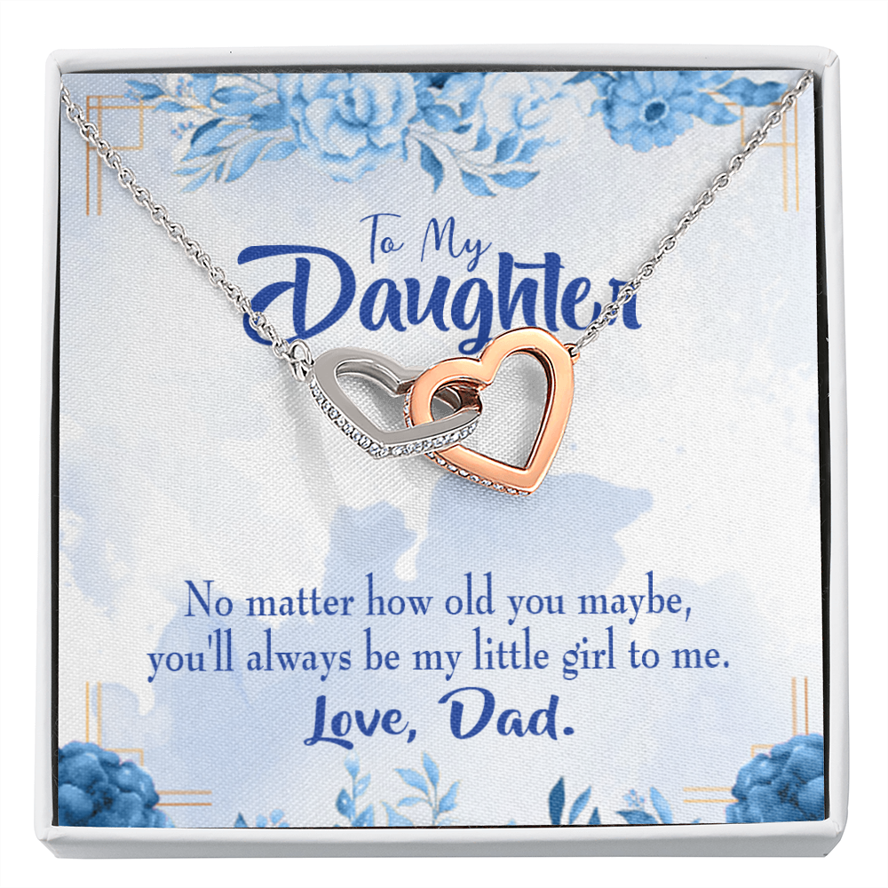 To My Daughter Daddy's Little Girl Inseparable Necklace-Express Your Love Gifts