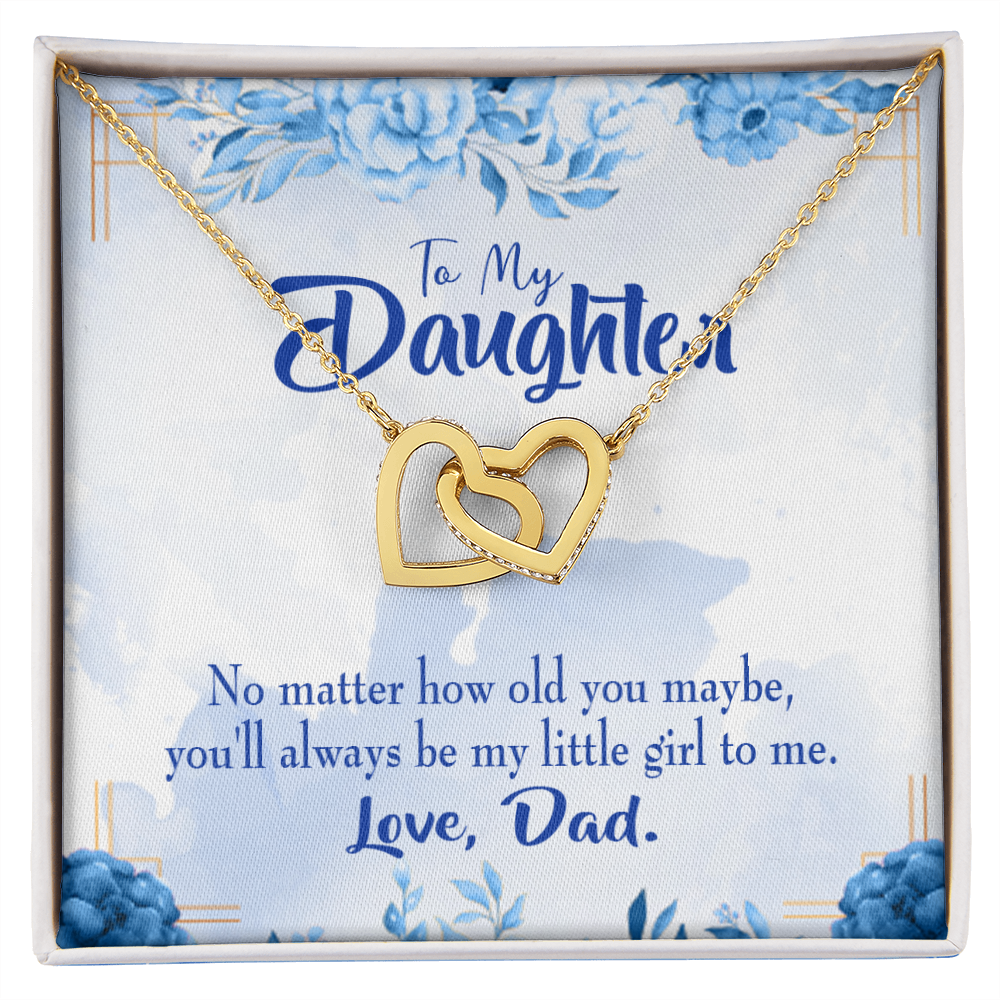 To My Daughter Daddy's Little Girl Inseparable Necklace-Express Your Love Gifts