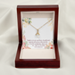 To My Daughter Daughter Gift Alluring Ribbon Necklace Message Card-Express Your Love Gifts