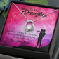 To My Daughter Daughter is Dad's Miracle Forever Necklace w Message Card-Express Your Love Gifts