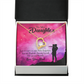 To My Daughter Daughter is Dad's Miracle Forever Necklace w Message Card-Express Your Love Gifts