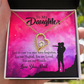 To My Daughter Daughter is Dad's Miracle Forever Necklace w Message Card-Express Your Love Gifts