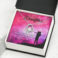 To My Daughter Daughter is Dad's Miracle Forever Necklace w Message Card-Express Your Love Gifts