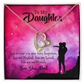 To My Daughter Daughter is Dad's Miracle Forever Necklace w Message Card-Express Your Love Gifts