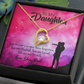 To My Daughter Daughter is Dad's Miracle Forever Necklace w Message Card-Express Your Love Gifts