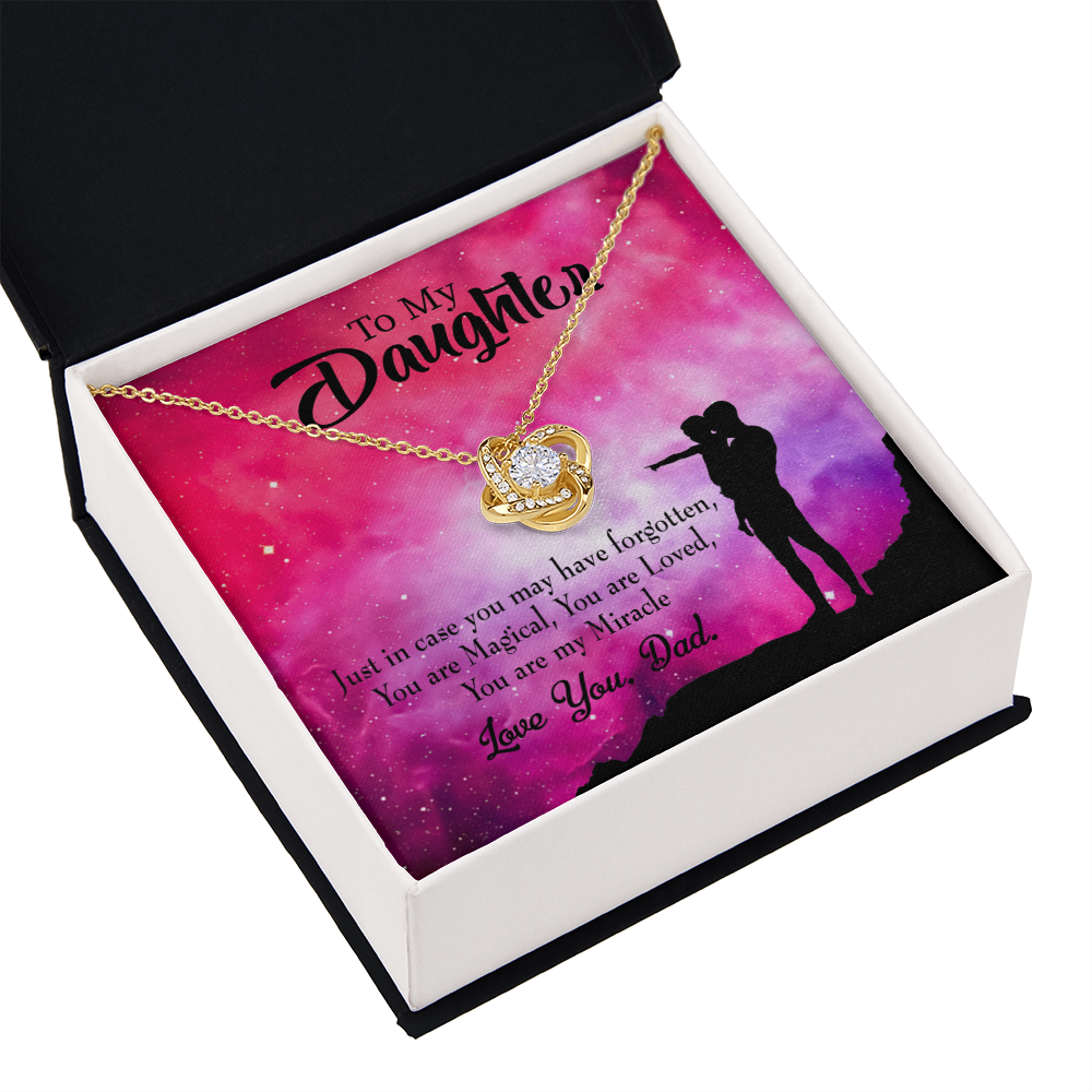 To My Daughter Daughter is Dad's Miracle Infinity Knot Necklace Message Card-Express Your Love Gifts