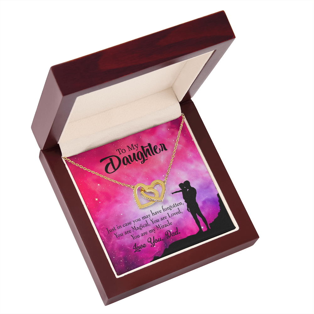 To My Daughter Daughter is Dad's Miracle Inseparable Necklace-Express Your Love Gifts