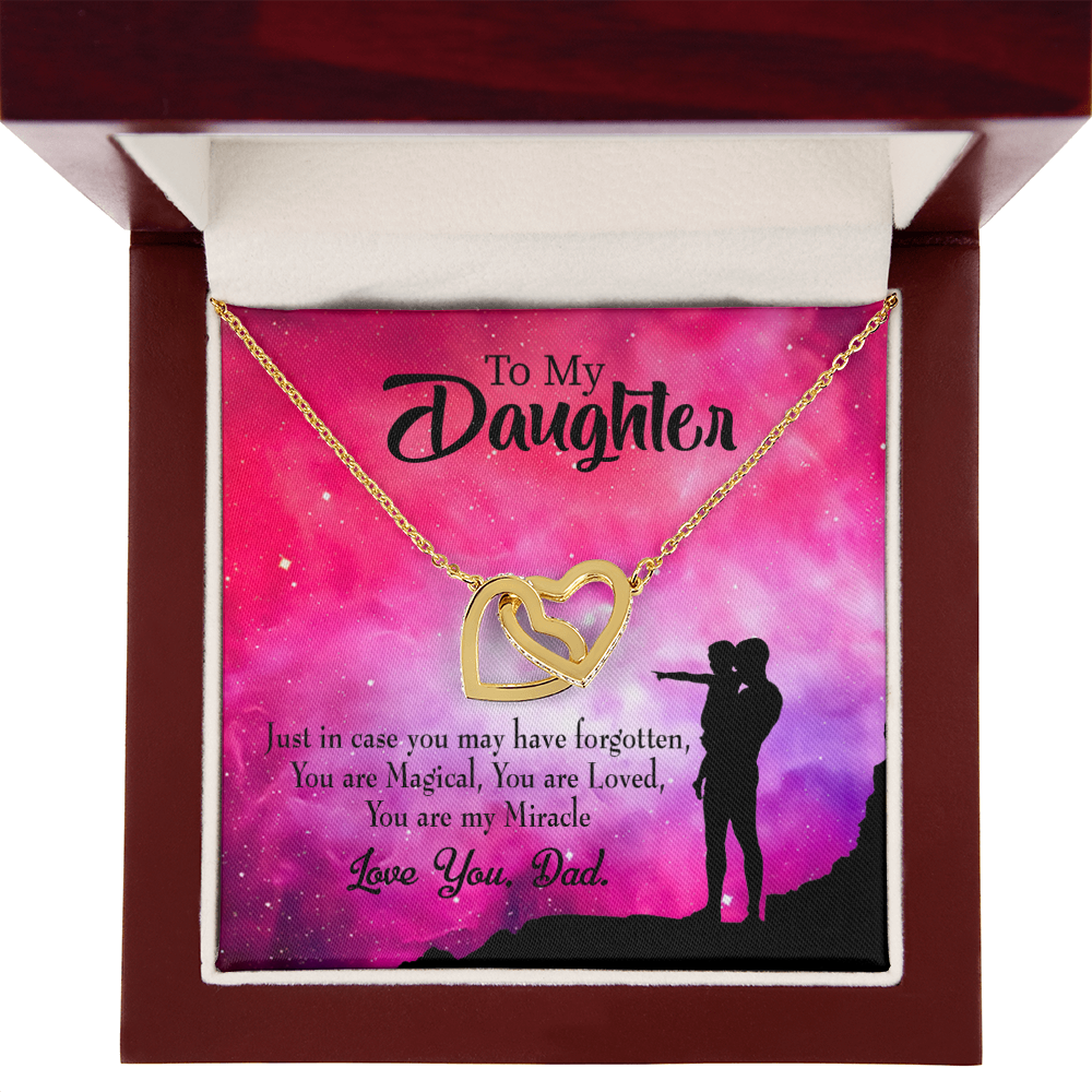To My Daughter Daughter is Dad's Miracle Inseparable Necklace-Express Your Love Gifts