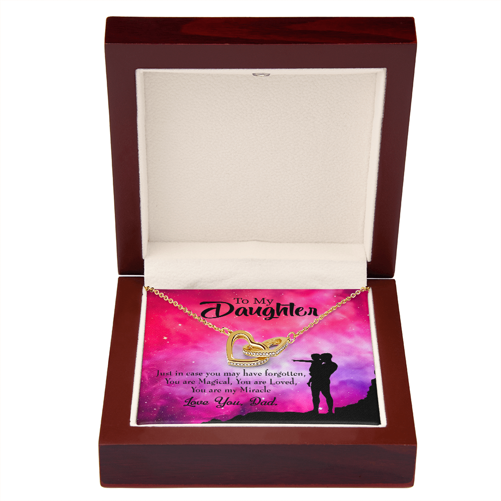 To My Daughter Daughter is Dad's Miracle Inseparable Necklace-Express Your Love Gifts