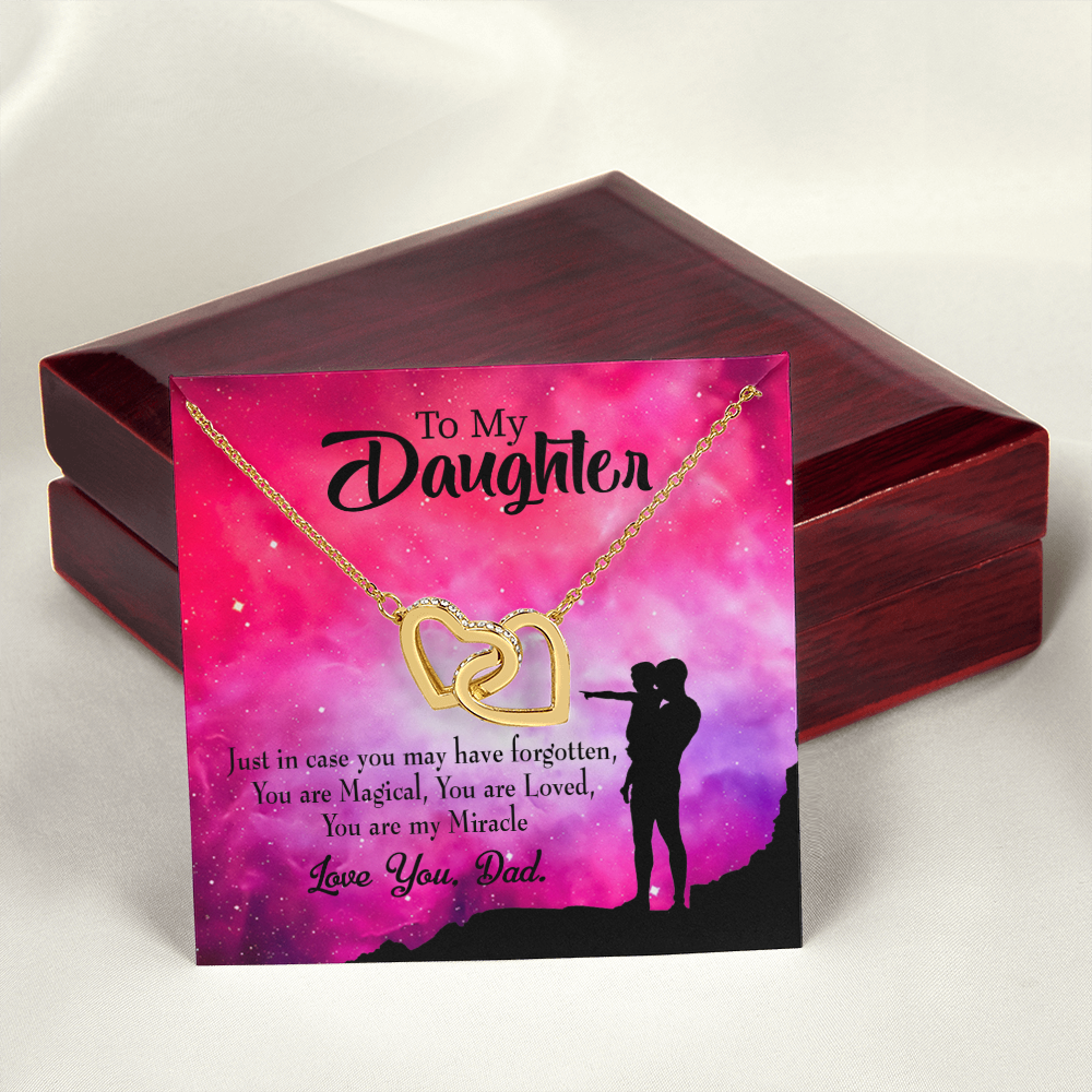 To My Daughter Daughter is Dad's Miracle Inseparable Necklace-Express Your Love Gifts