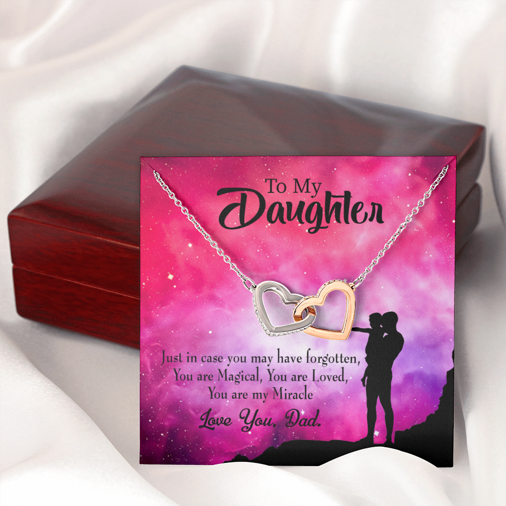 To My Daughter Daughter is Dad's Miracle Inseparable Necklace-Express Your Love Gifts