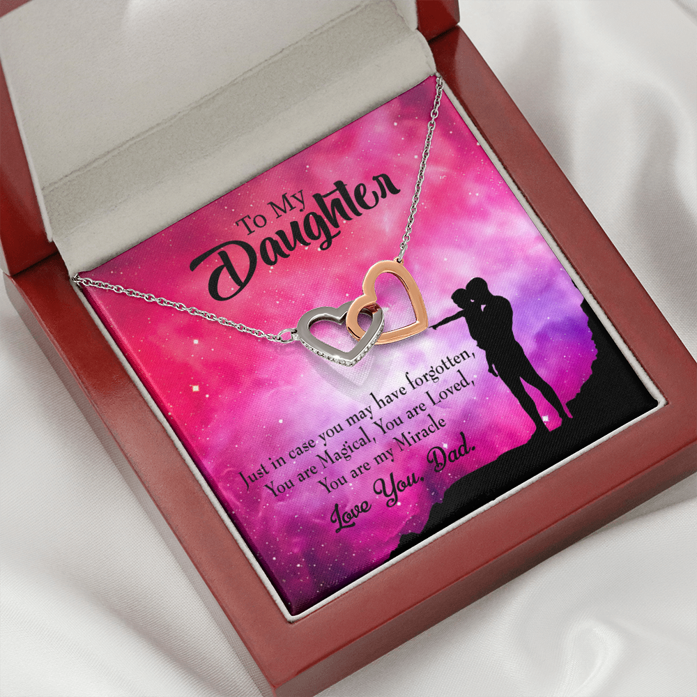 To My Daughter Daughter is Dad's Miracle Inseparable Necklace-Express Your Love Gifts