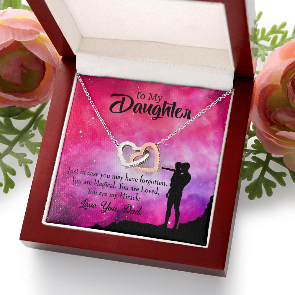 To My Daughter Daughter is Dad's Miracle Inseparable Necklace-Express Your Love Gifts