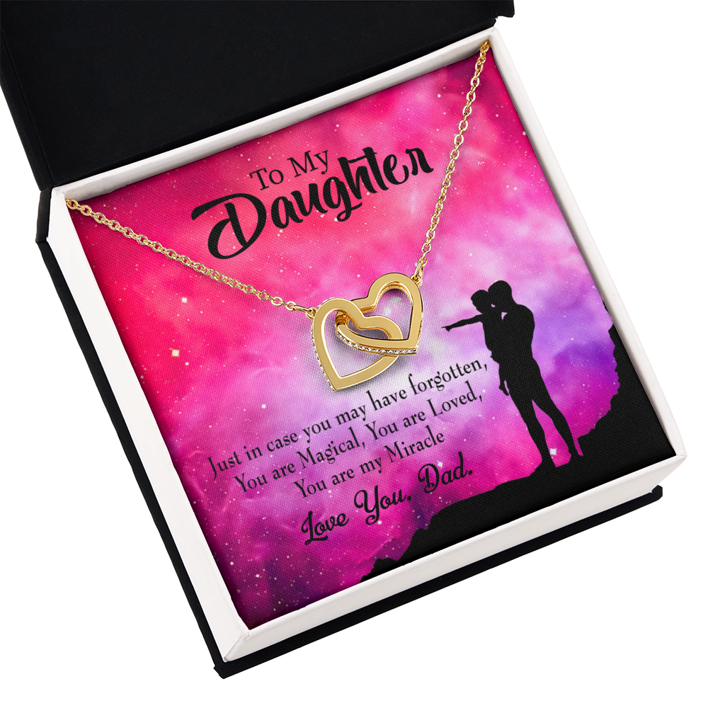 To My Daughter Daughter is Dad's Miracle Inseparable Necklace-Express Your Love Gifts