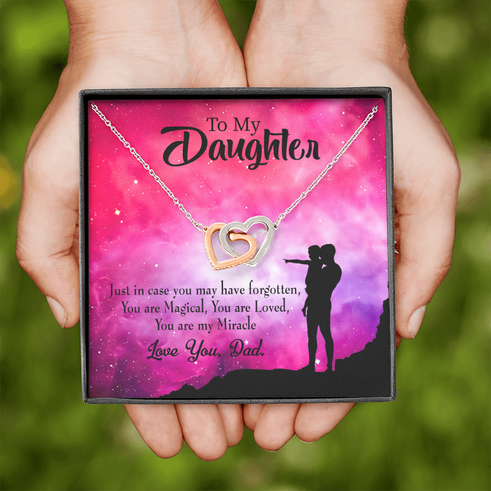 To My Daughter Daughter is Dad's Miracle Inseparable Necklace-Express Your Love Gifts