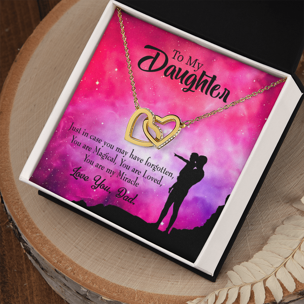 To My Daughter Daughter is Dad's Miracle Inseparable Necklace-Express Your Love Gifts