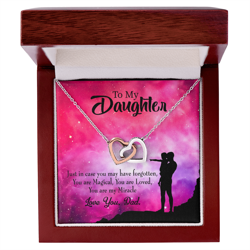 To My Daughter Daughter is Dad's Miracle Inseparable Necklace-Express Your Love Gifts