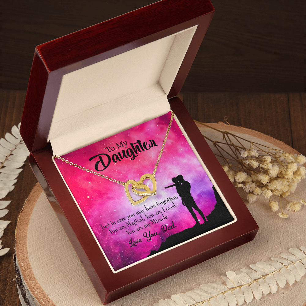 To My Daughter Daughter is Dad's Miracle Inseparable Necklace-Express Your Love Gifts