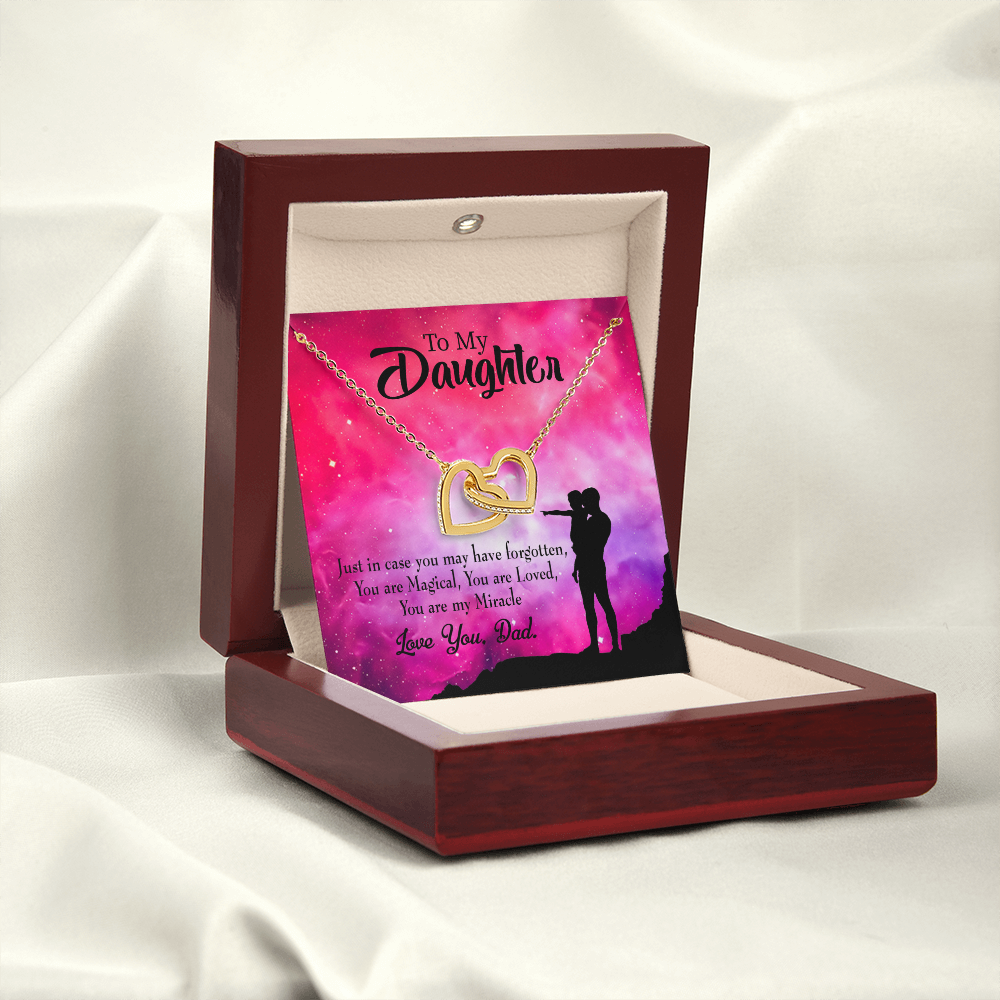 To My Daughter Daughter is Dad's Miracle Inseparable Necklace-Express Your Love Gifts