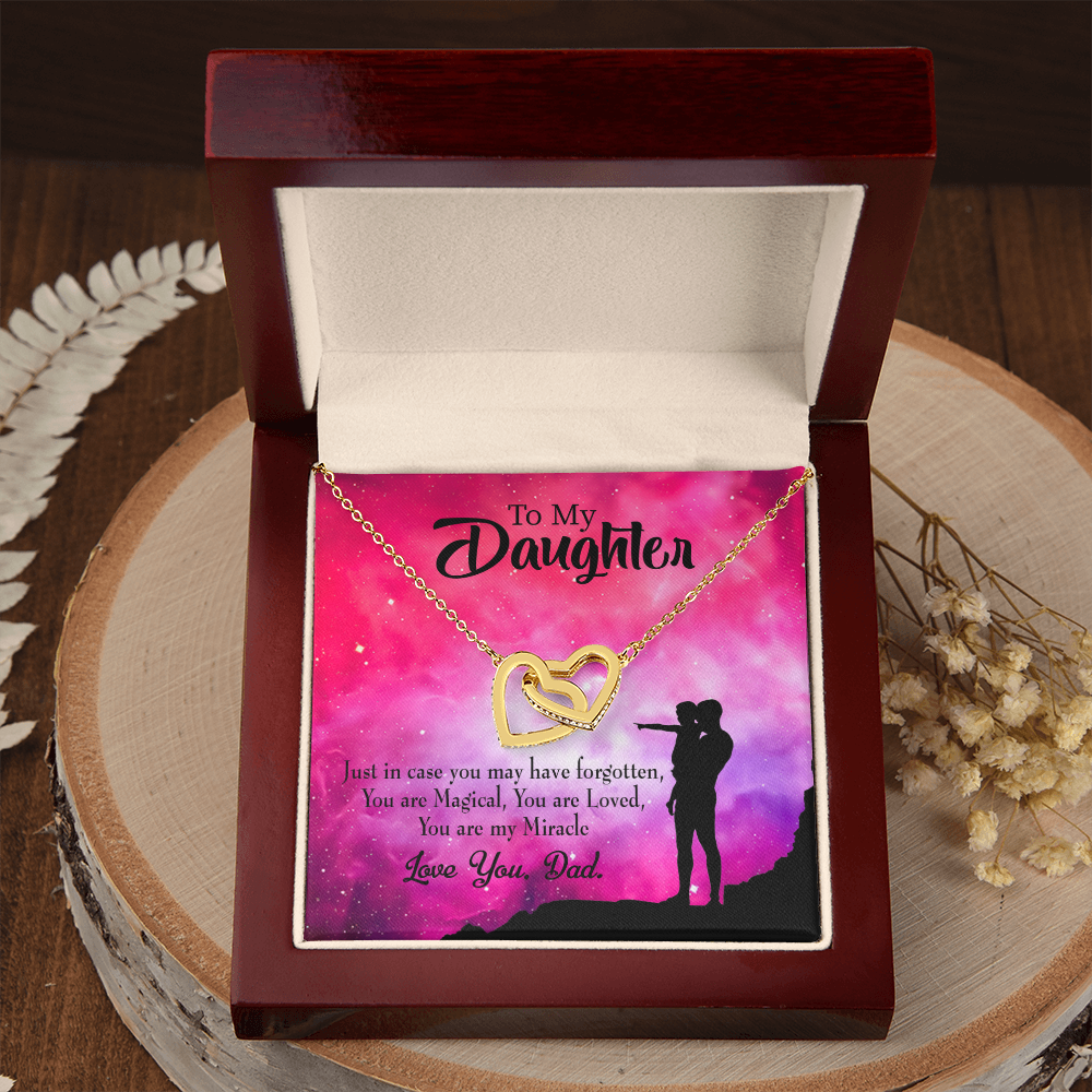 To My Daughter Daughter is Dad's Miracle Inseparable Necklace-Express Your Love Gifts