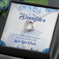 To My Daughter Daughter is Dad's World Forever Necklace w Message Card-Express Your Love Gifts
