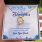 To My Daughter Daughter is Dad's World Forever Necklace w Message Card-Express Your Love Gifts