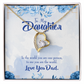 To My Daughter Daughter is Dad's World Forever Necklace w Message Card-Express Your Love Gifts