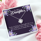To My Daughter Daughter Like You Dark Infinity Knot Necklace Message Card-Express Your Love Gifts