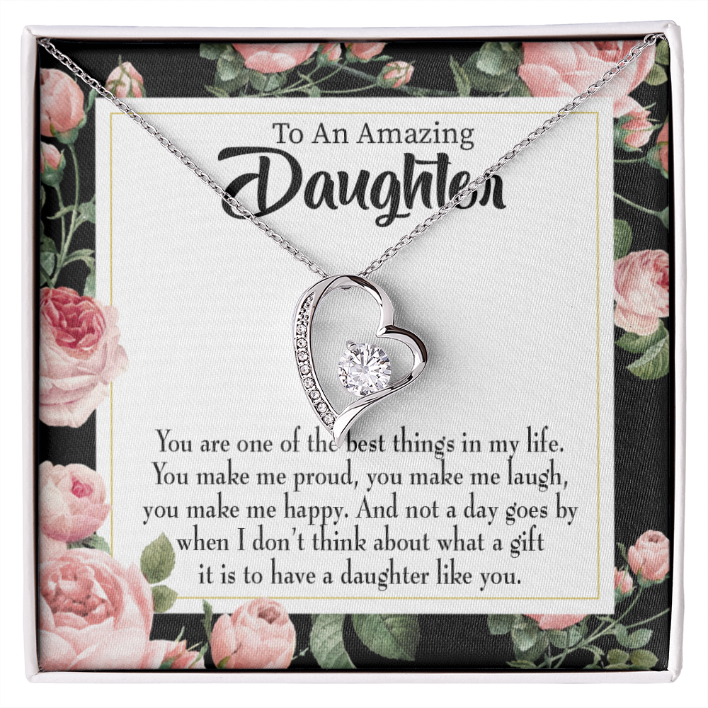 To My Daughter Daughter Like You Forever Necklace w Message Card-Express Your Love Gifts