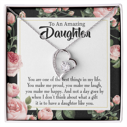 To My Daughter Daughter Like You Forever Necklace w Message Card-Express Your Love Gifts