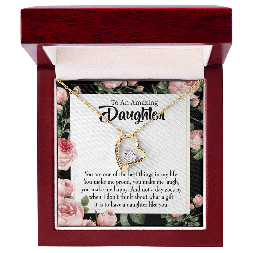To My Daughter Daughter Like You Forever Necklace w Message Card-Express Your Love Gifts