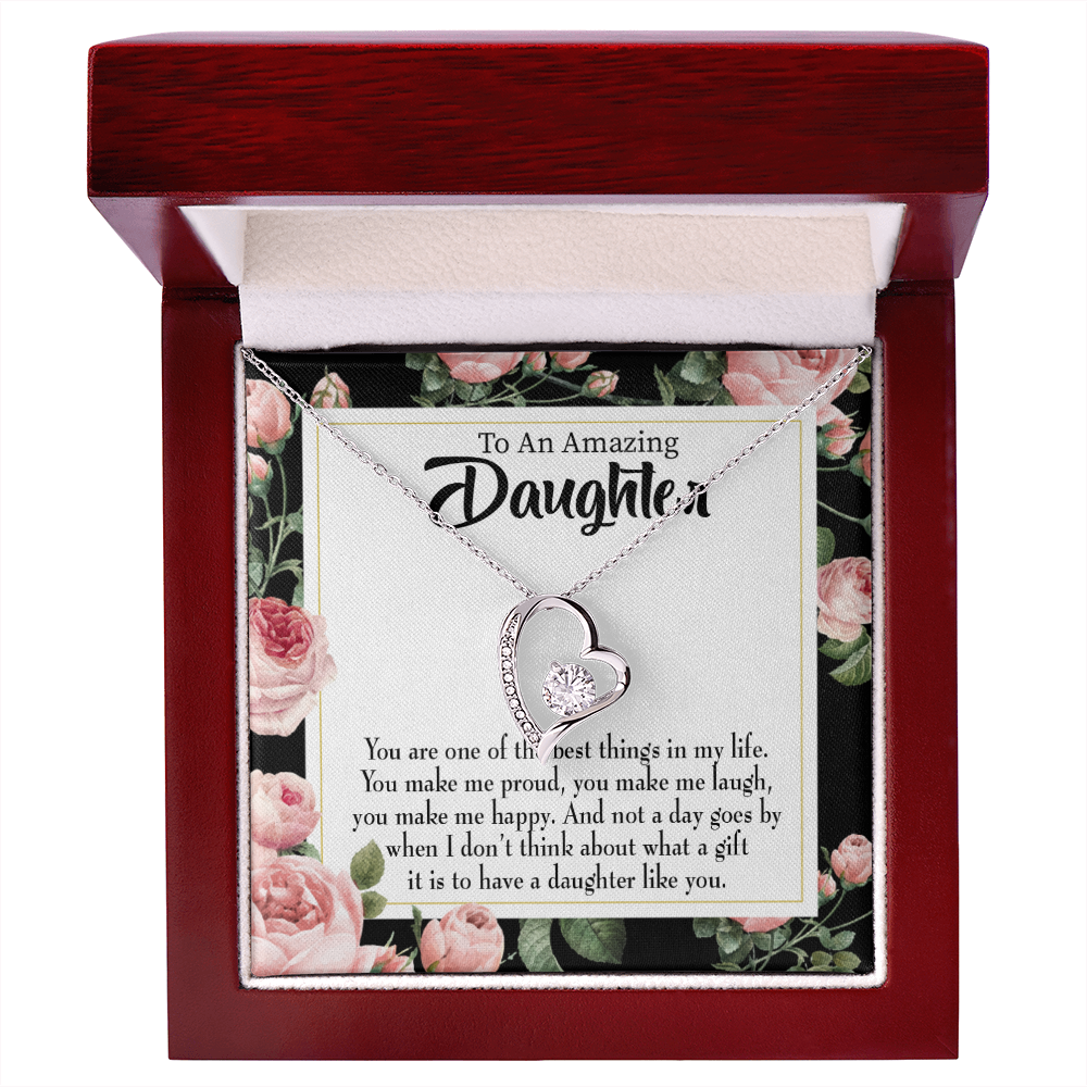 To My Daughter Daughter Like You Forever Necklace w Message Card-Express Your Love Gifts
