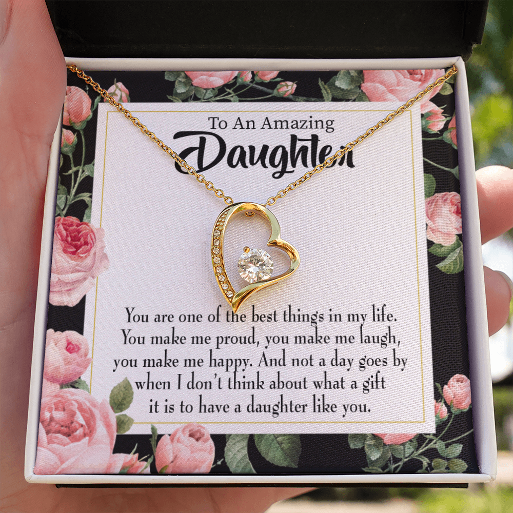 To My Daughter Daughter Like You Forever Necklace w Message Card-Express Your Love Gifts