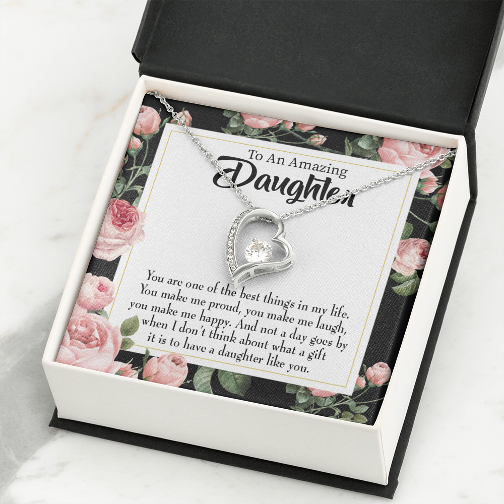 To My Daughter Daughter Like You Forever Necklace w Message Card-Express Your Love Gifts