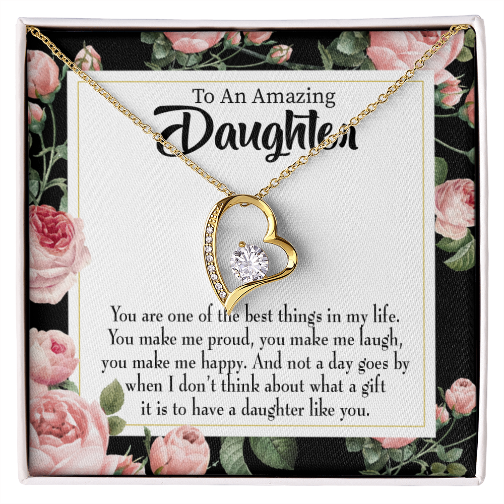To My Daughter Daughter Like You Forever Necklace w Message Card-Express Your Love Gifts